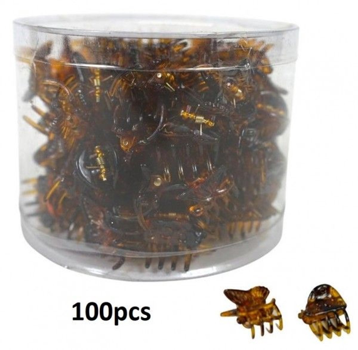 100 stuks haarclips bruin 3 cm