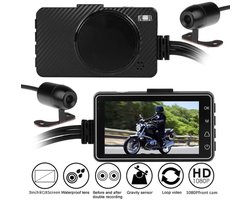 Motorfiets DVR Dashcam-weergave Dual-channel DVR-weergave
