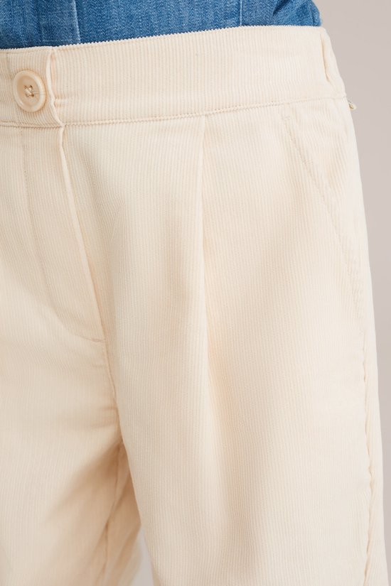 Pantalon large WE Fashion Filles avec structure côtelée