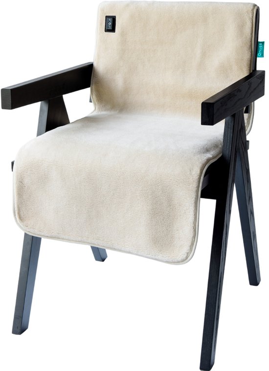 Tapis chauffant Qnuss XL | QLED | Économe en énergie et durable | Couverture chauffante sans fil | Chaleur infrarouge | Housse de chaise chauffante | Tapis Chauffant Électrique | Banque d'alimentation universelle