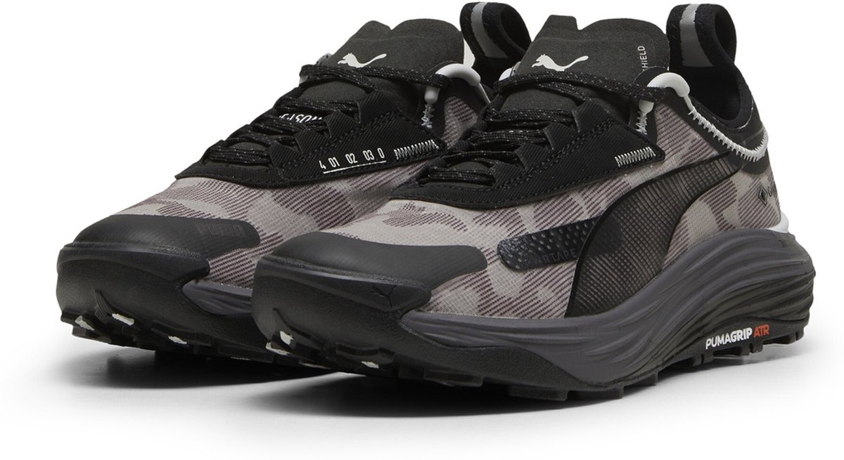 Puma Damen Laufschuhe Low Voyage Nitro 3 GTX Wn 377839 Midnight Plum-Puma -Dark Coal-39 Zwart