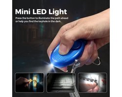 2 stuks | 140 dB | persoonlijk zakalarm | met zaklamp | sleutelhanger | paniekalarm | Veiligheid Alarm Persoonlijke Alarmknop | Incl. Batterij | zelfverdediging sirene | voor vrouwen, meisjes en ouderen | Zelfverdediging