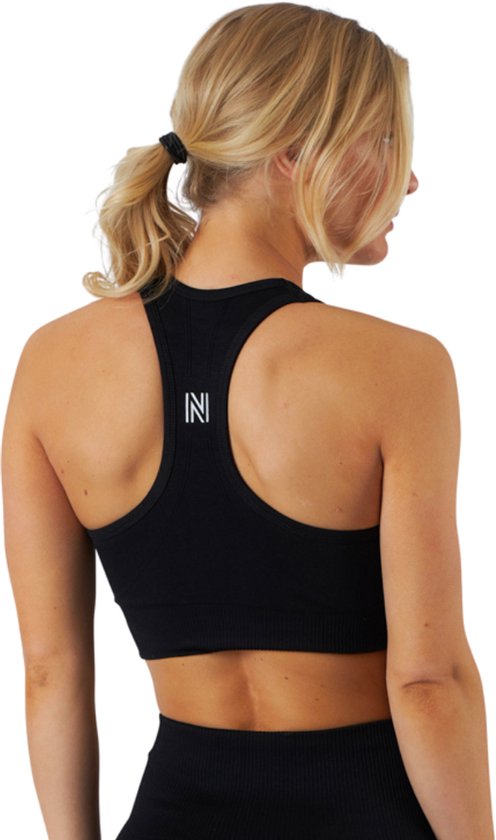 Norfolk - Soutien- BH de Sport sans armature - Doublé - Zwart - Medium - Erica Sportbra