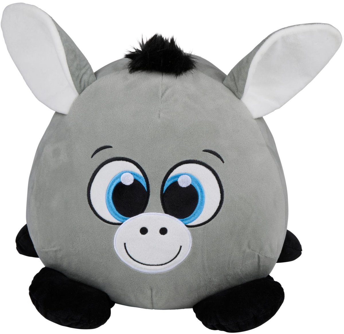 Eddy Toys Pluche Ezel Knuffel Dier 40 cm - Zachte Knuffel Ezel met Grote Ogen - Knuffel Speelgoed voor Baby en Kind - Ezel Knuffeldier Grijs - Knuffelbeest Ezel voor Jongens en Meisjes