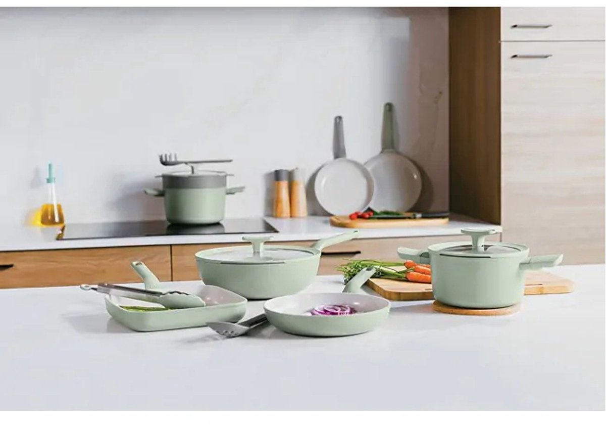 LEO Glazen deksel Balance Sage - Ø 24cm - Groen -