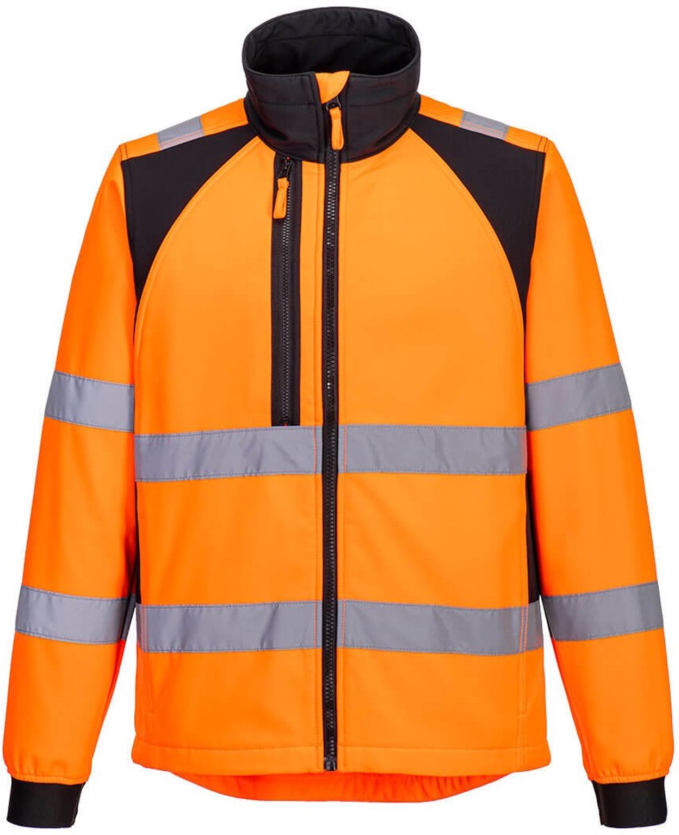 Portwest WX2 Eco Hi-Vis Softshell (2L) CD875 - Oranje/Zwart - L