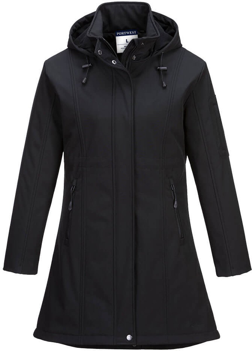 Portwest Carla Softshell Jack voor dames (3L) TK42 - Zwart - S