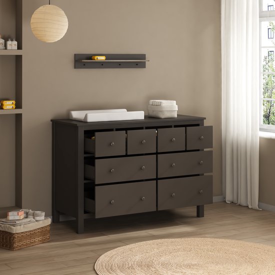 Commode, Polypropylène (PP), Taupe, 39,5 x 38 x 82cm