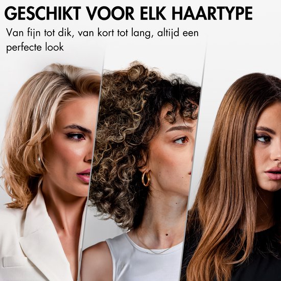 Sansbeauté® 6 in 1 Krultang met Klem - Keramische Haarkruller - 13mm tot 38mm - Beach Waves - Wavy Hair - Krultangen 32mm 25 mm 19 mm - Blowout Brush - Haarstyler - Hair Curler - Dunne en Dikke Krultang - Mini Krultang - Krultang Kort Haar
