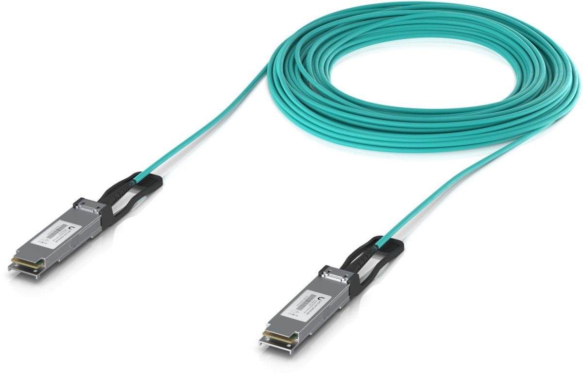 Ubiquiti UACC-AOC-QSFP28-30M InfiniBand en Glasvezelkabel Aqua-kleur