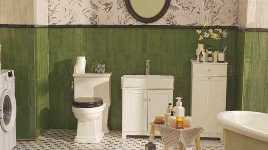 SoBuy BZR34-II-W Badkamerkast - 20 x 20 x 180 cm - Wit