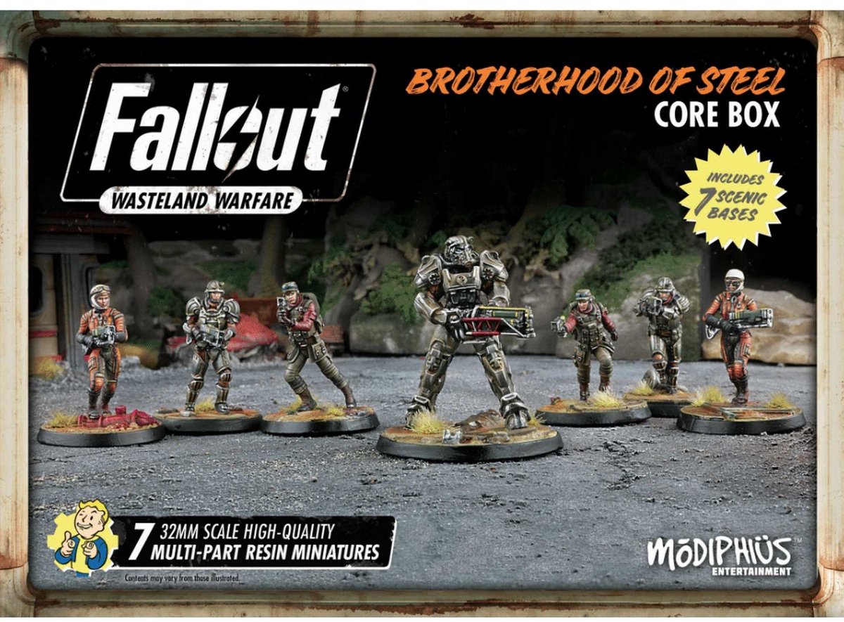Fallout: Wasteland Warfare - Brotherhood of Steel Core Box - Uitbreiding - Modiphius Entertainment - Ongeschilderd