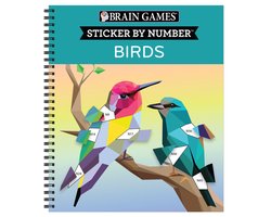 Omslag van Brain Games - Sticker by Number- Brain Games - Sticker by Number: Birds