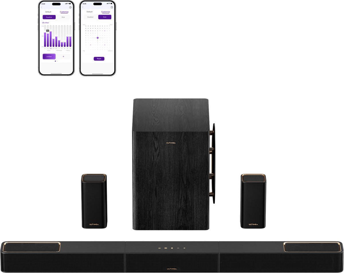 ULTIMEA - 7.1.4 draadloos surround sound systeem - met 8"