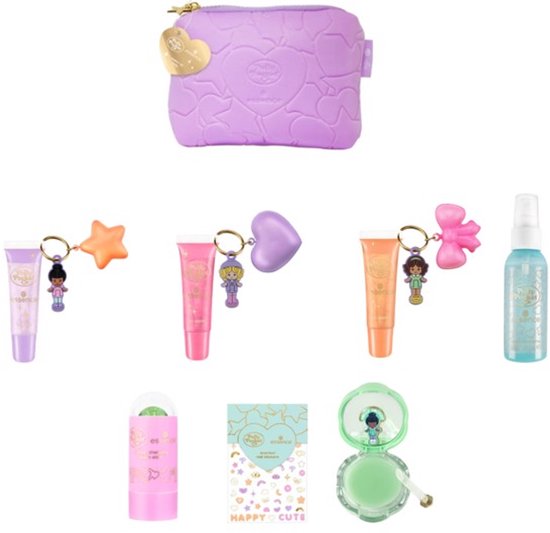 Essence Polly Pocket Make-up Set - Lipgloss, Blush Stick, Nagelstickers, Fixatie Spray & Peptide Lipmasker | geschenkset | Cadeau | Sint | Kerst