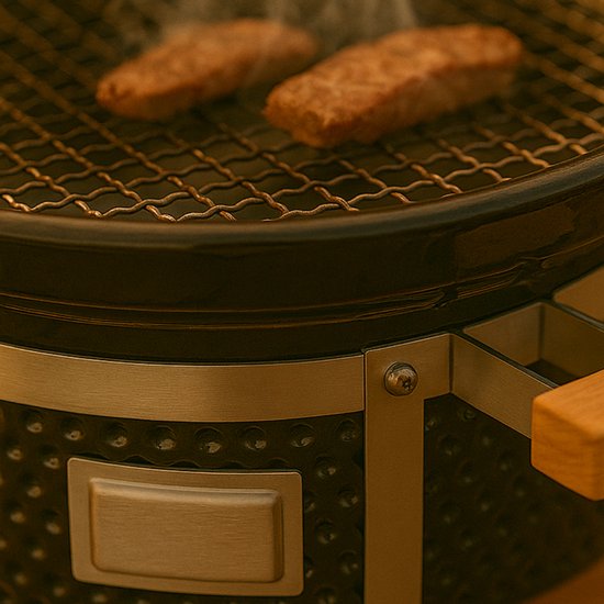 LIVIN' Ronde Shichirin BBQ - Barbecue - Tafelgrill - Hibachi - Japanse BBQ Grill - Keramische Japanese Yakitori Grill - Geschikt Voor Binchotan Houtskool - 2 t/m 6 Personen - Grilldoorsnede 29.8 cm van LIVIN' — afbeelding 3