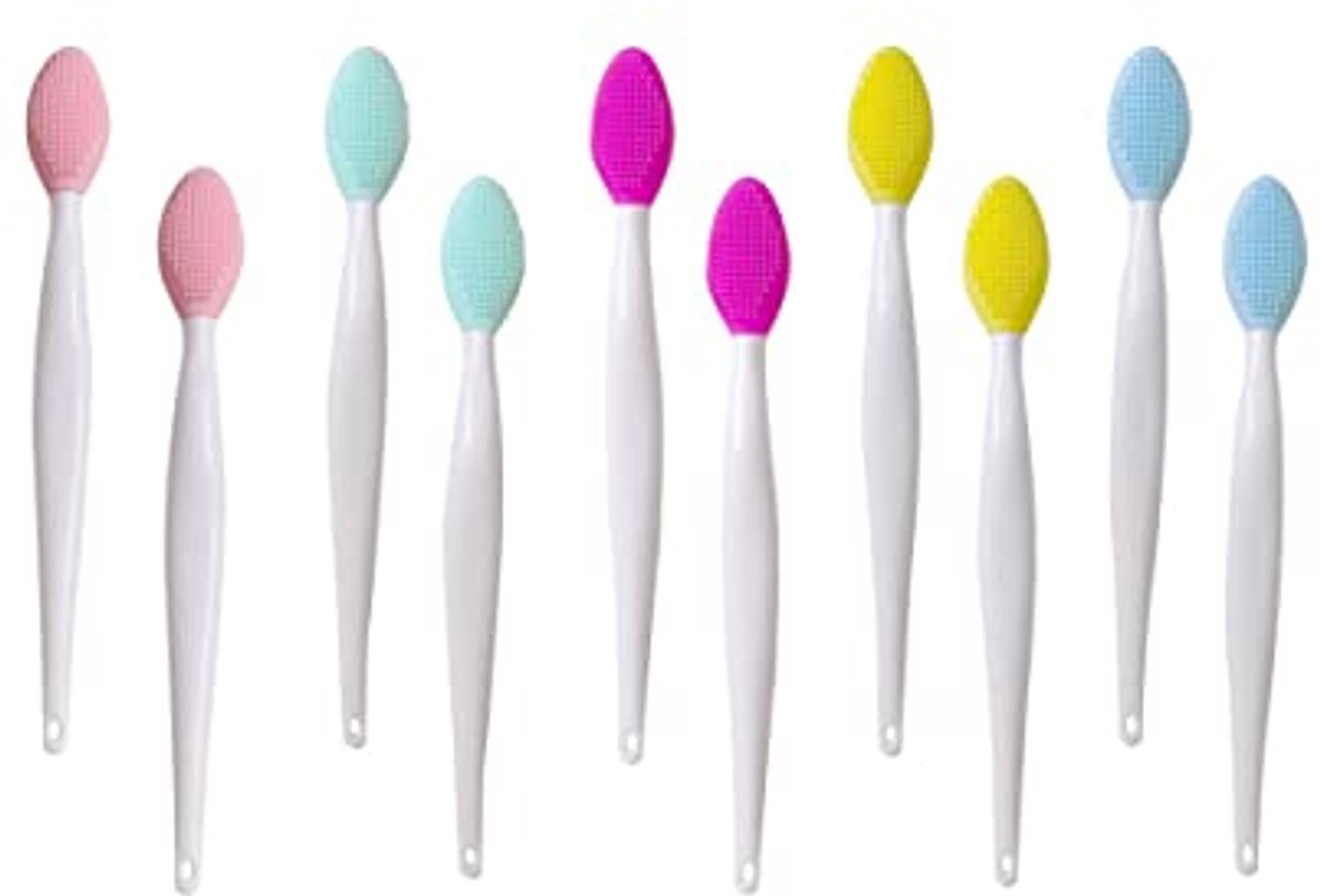Exfoliërende Siliconen Lippenborstel – 10 stuks voor Glad en Vol Lippen