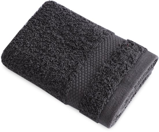 Serviette de Living HUSH - 50 x 100 cm - 100 % coton - qualité supérieure 500 g/ m2 - Anthracite