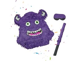 Piñata monster - met stok en blinddoek