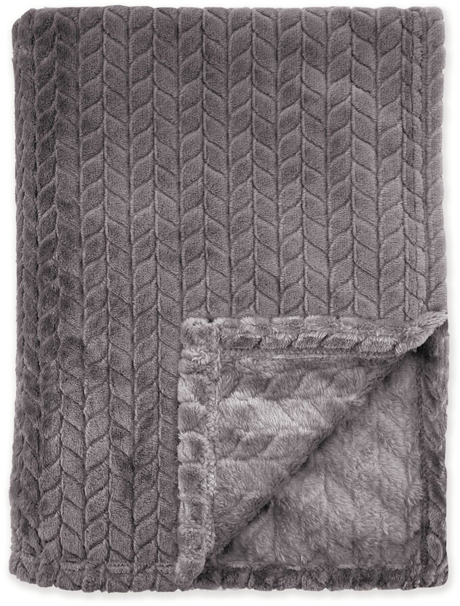Byrklund Plaid Twill Touch - 150x200 - 100% Polyester - Antraciet