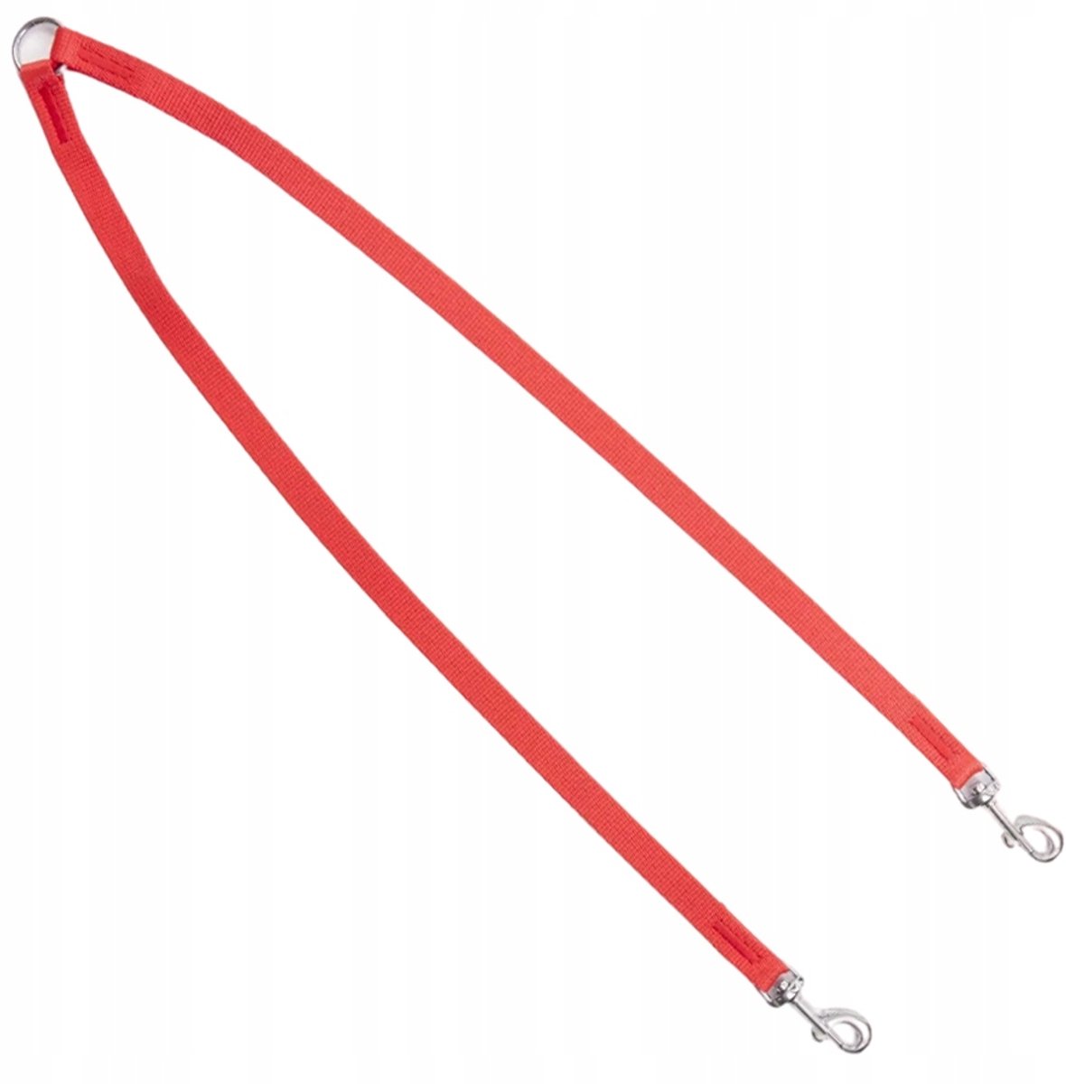 Dubbele Hondentuig Verloopriem 2x70cm Rood
