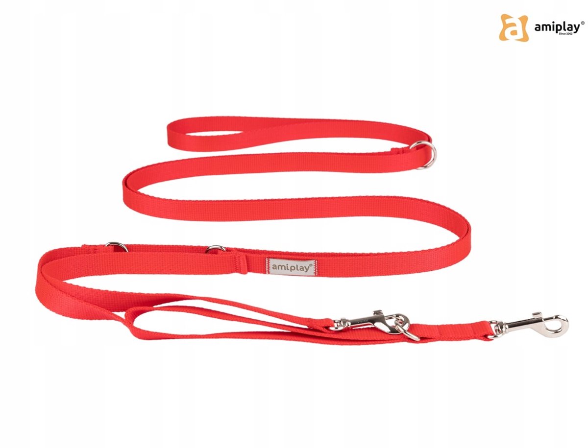 Amiplay Samba 8in1 Verstelbare Hondenlijn M Rood