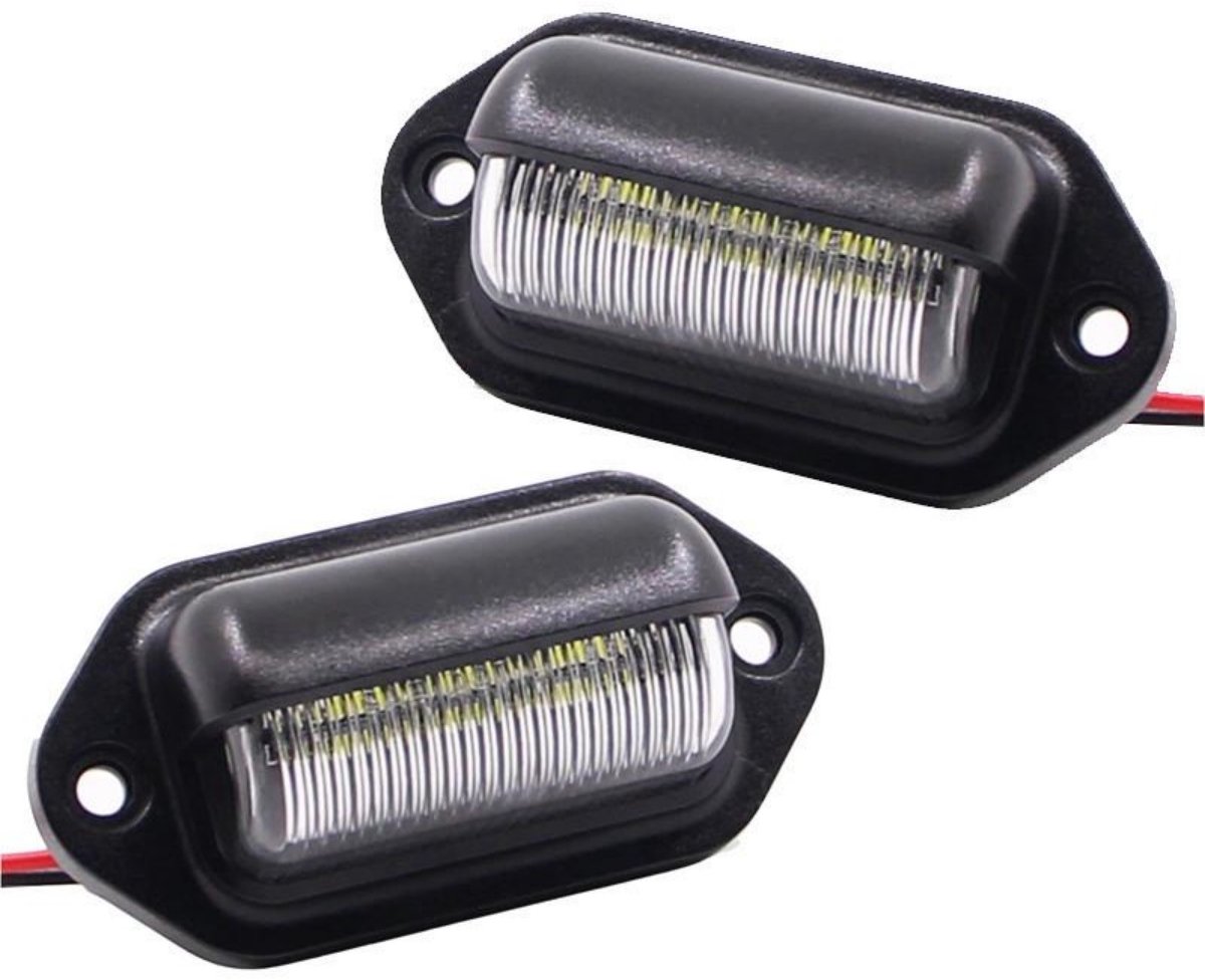EXCITAT LED-kentekenplaatverlichting - Energiezuinig - Eenvoudig te installeren - Voor campers, bestelwagens en vrachtwagens - 2-pack
