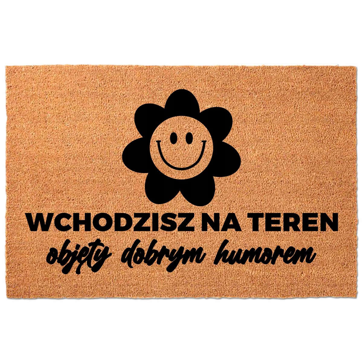 Kokosmat Deurmat 40x60cm - "ZON VAN GOEDE HUMOR"