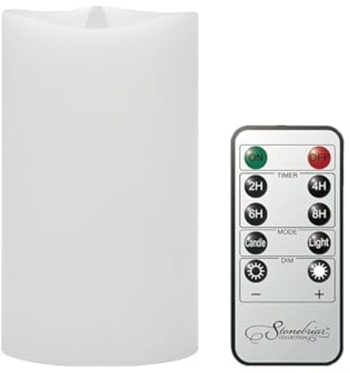 Vlamloze LED Pijler Kaarsen 3x6 met Afstandsbediening en Timer - 6 Pack