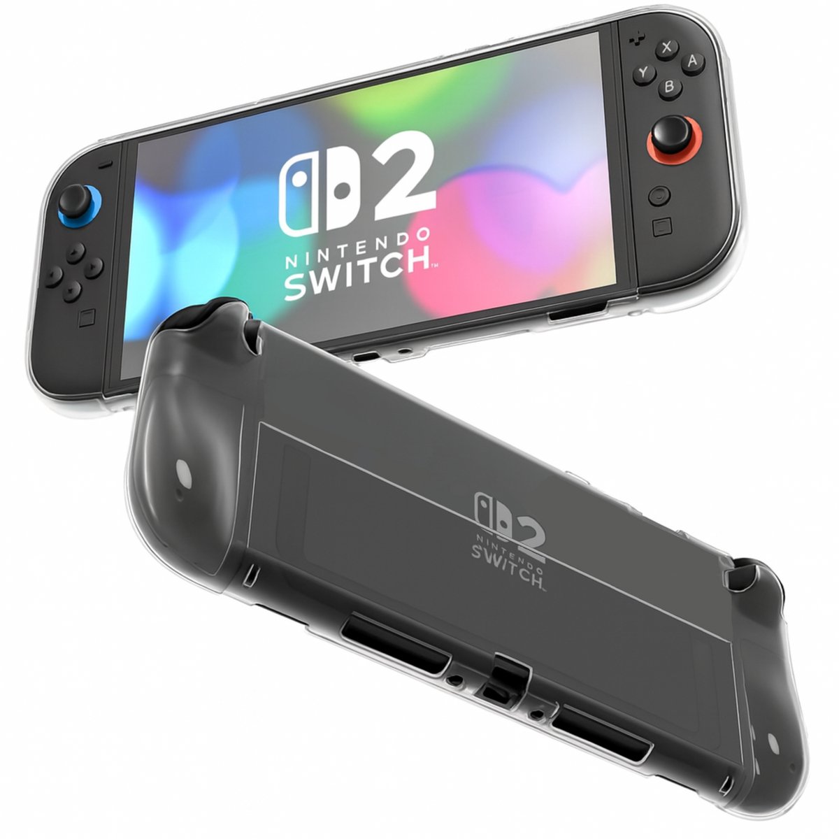 Hoesje voor Nintendo Switch 2 (2025) siliconen Transparant