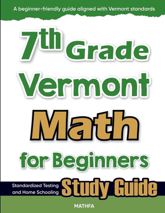 7th Grade Vermont Math for Beginners - cover