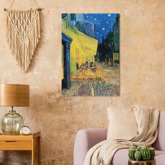 Vincent van Gogh - Caféterras bij nacht Poster A4 21x29.7 cm - exclusief lijst