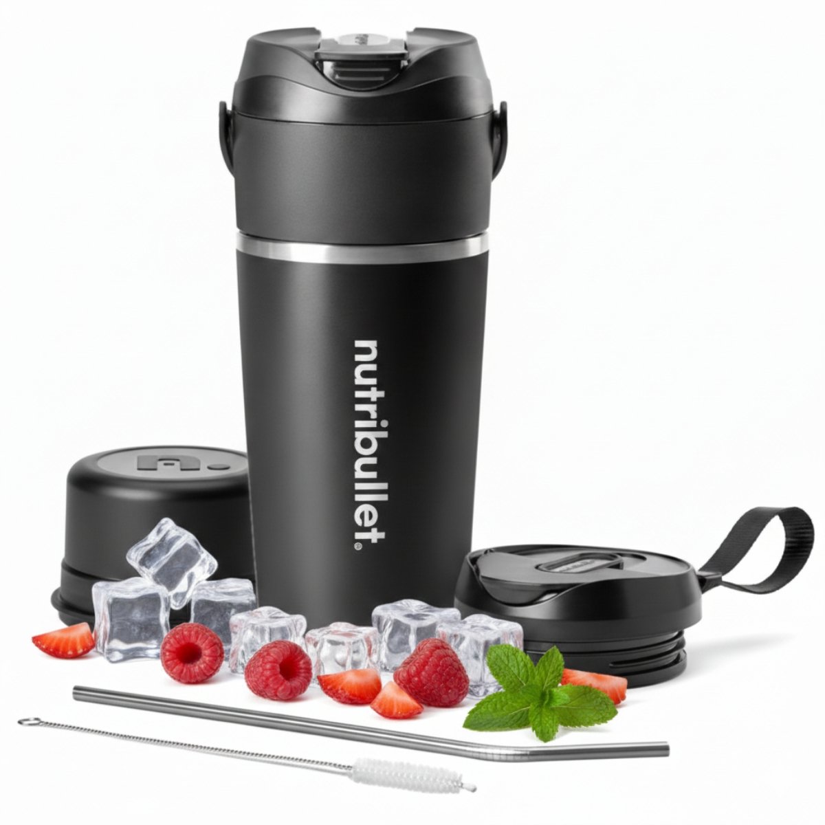 nutribullet Flip - Draadloze Blender - RVS Thermos Beker - To Go - Zwart