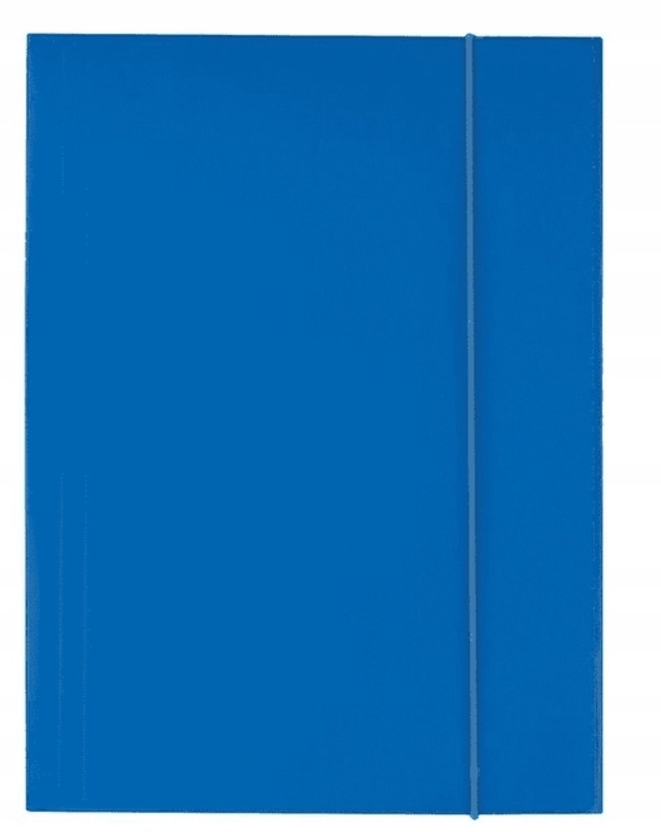 Blauwe A4 Map met Elastiek - 1 Stuk