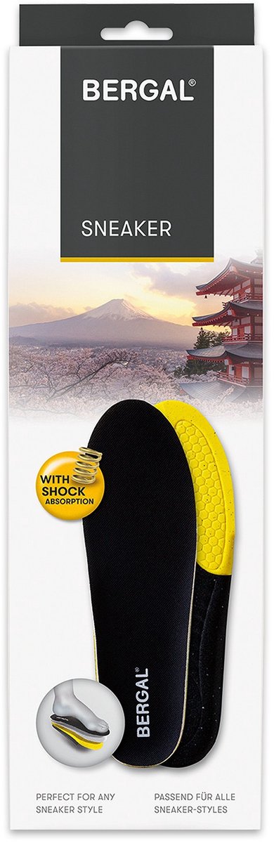Bergal Sneaker | Inlegzolen | Schokabsorptie | Klimaatcomfort | Maat: 36 t/m 46