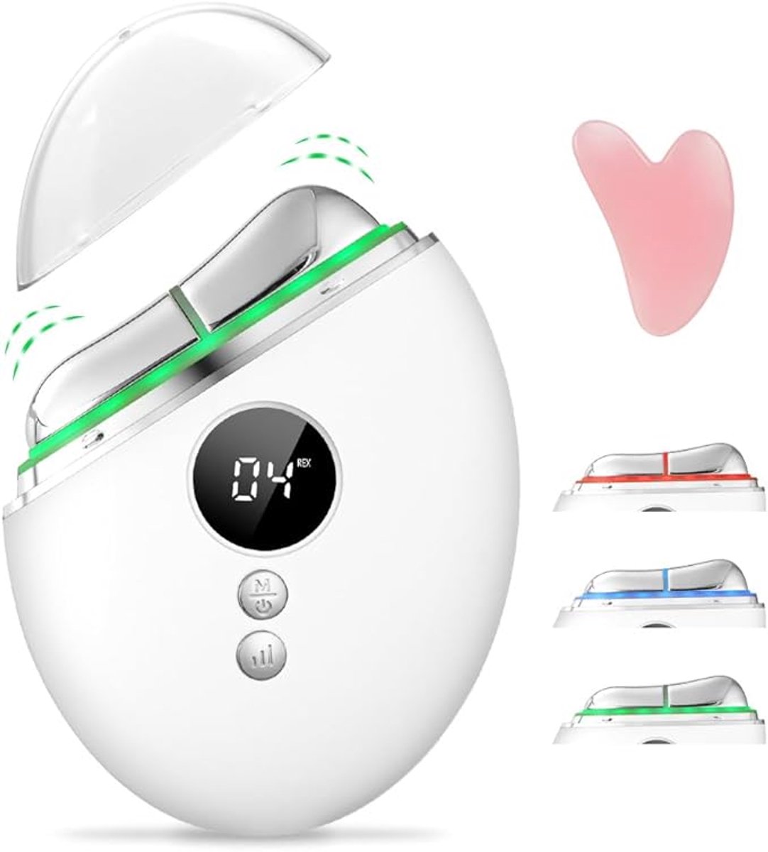 Premium Huidverjongingsapparaat - Infraroodtherapie Gezichtsmassage & Nekmassage Apparaat - Gua Sha Rood Licht Therapie - Anti Aging Facelift Guasha Schrapers Infraroodlamp - Lichttherapie EMS