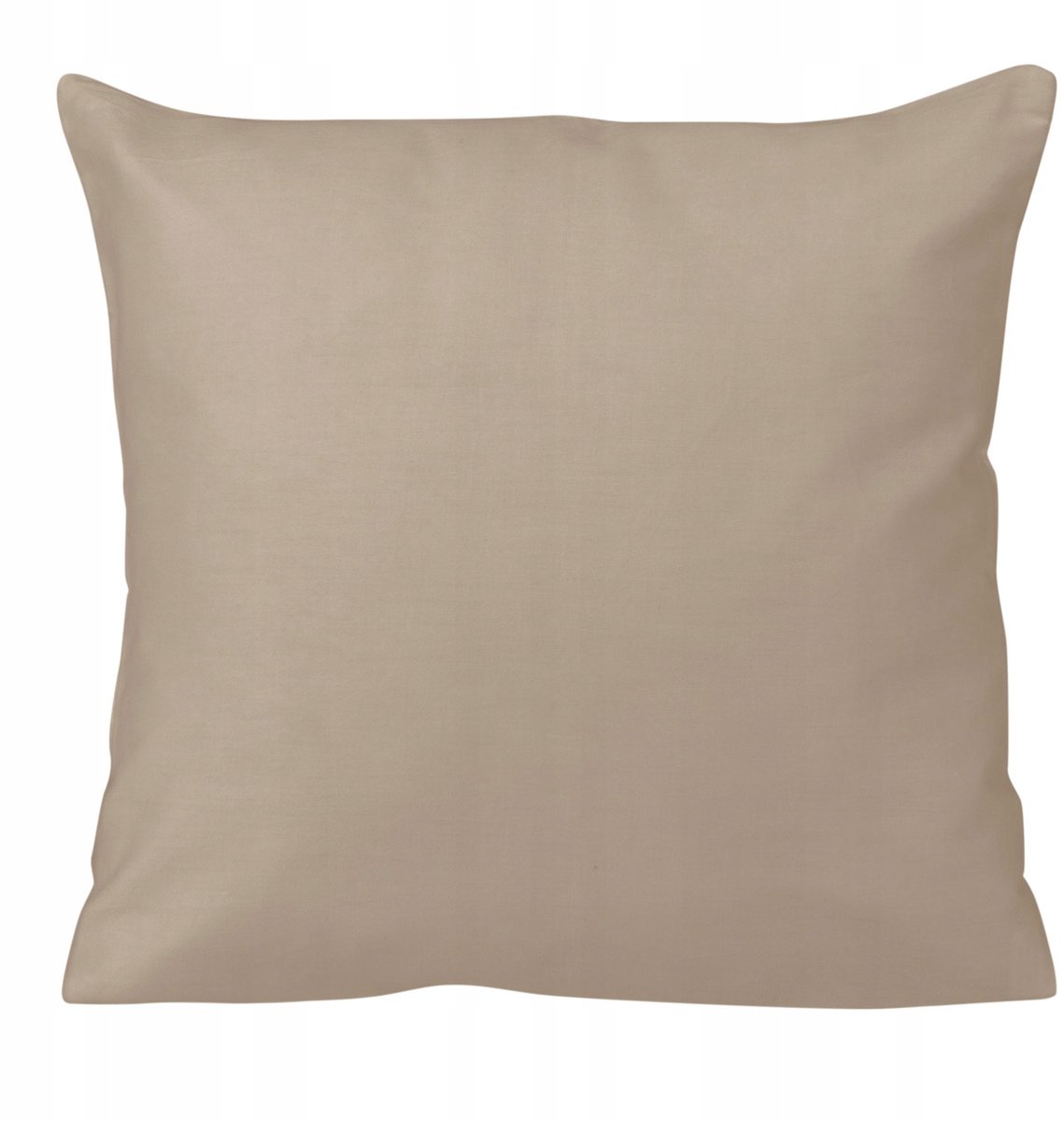 Satijnen kussensloop 40x40 cm, effen donkerbeige, 100% katoen