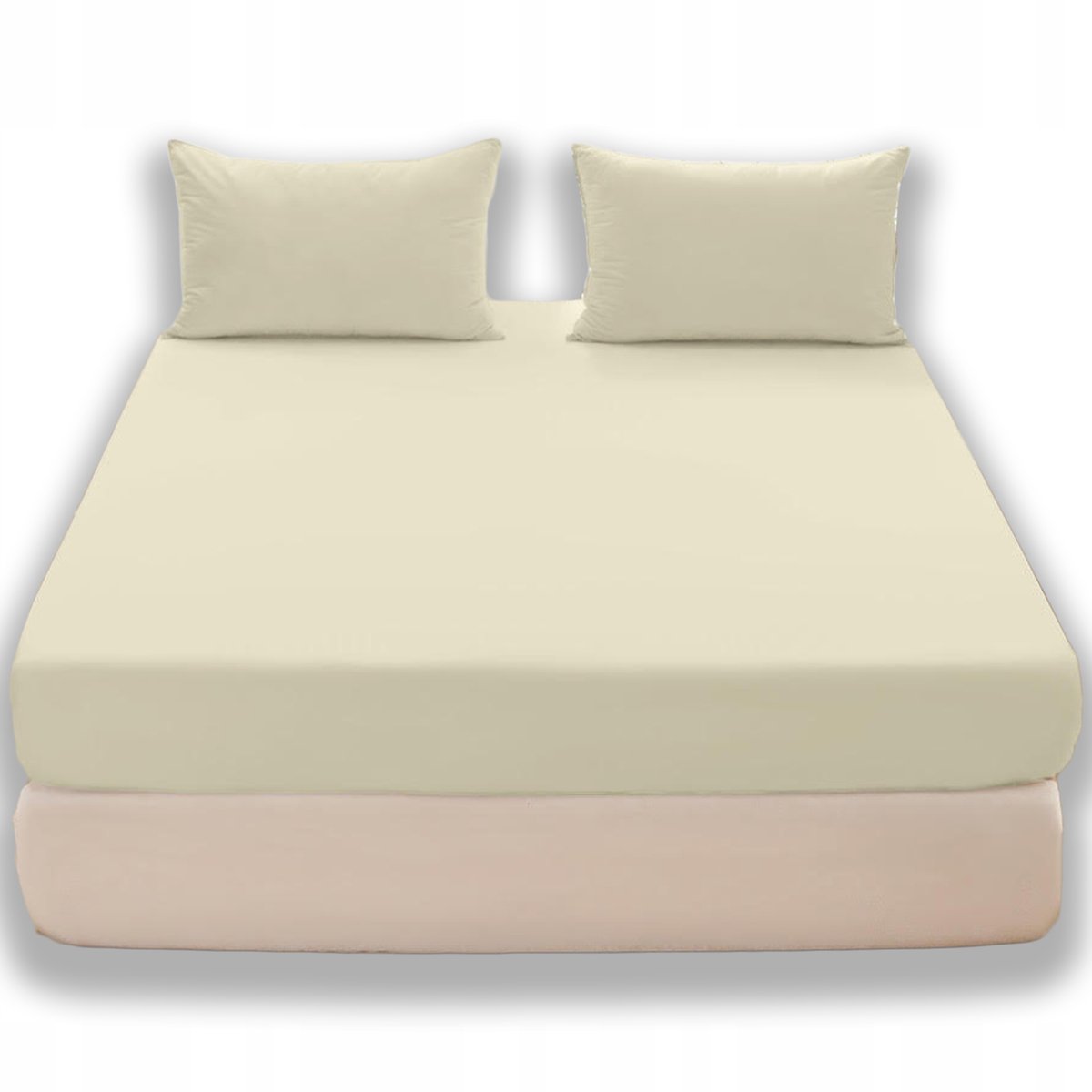 Hoeslaken Jersey 90x200cm Katoen Ecru met Elastiek - Cotton World