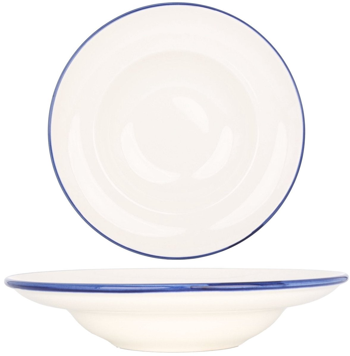 Bonna Pastabord - Linea Blue - Porselein - 27 cm (400cc) - set van 2