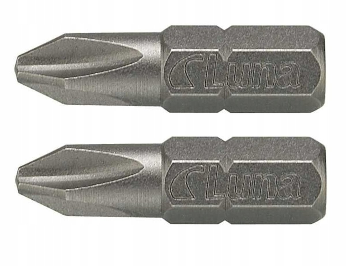 Luna Kruiskopschroefbit PH2 25mm - 2 stuks