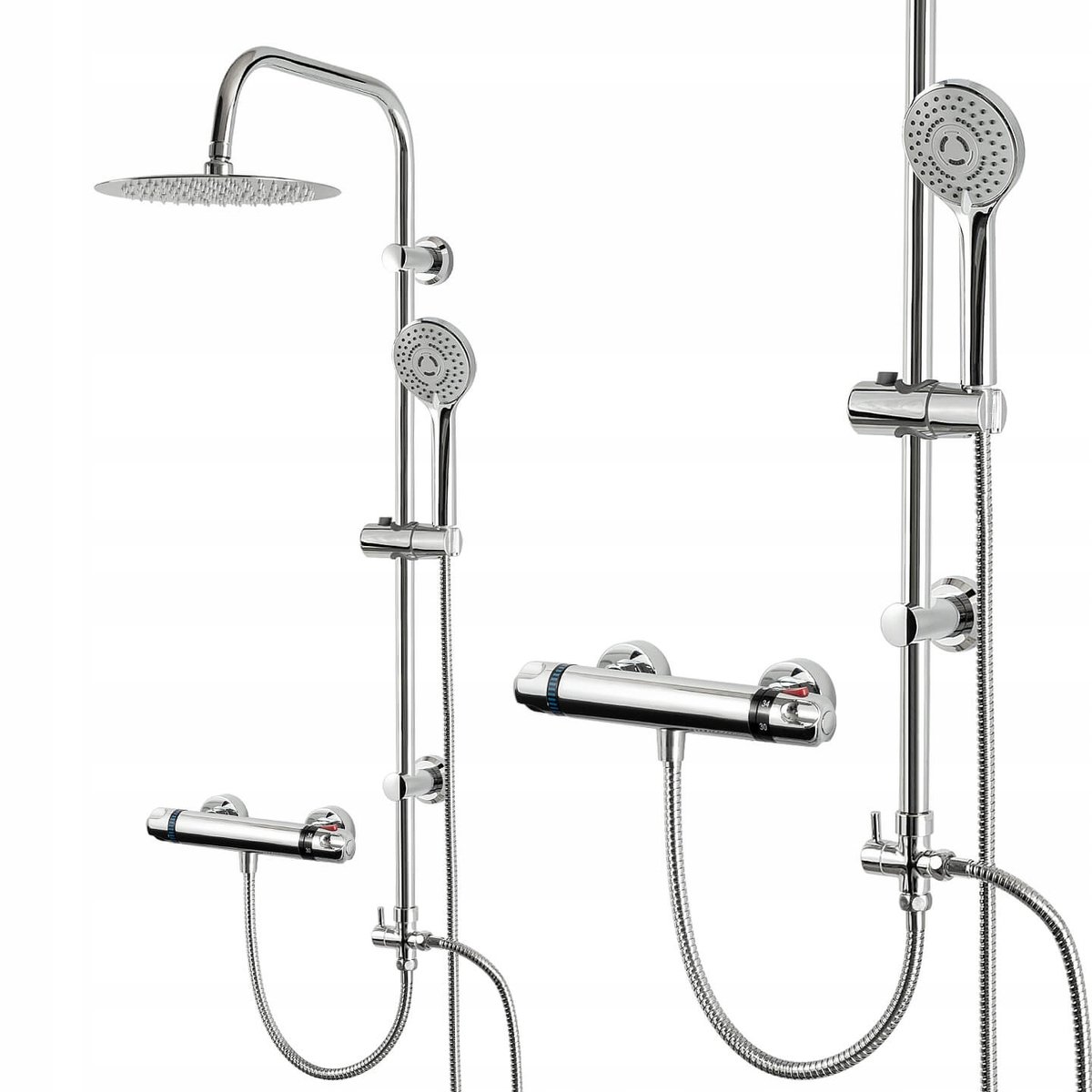 Douchekolom Sannit met Thermostatische Kraan - Messing & RVS