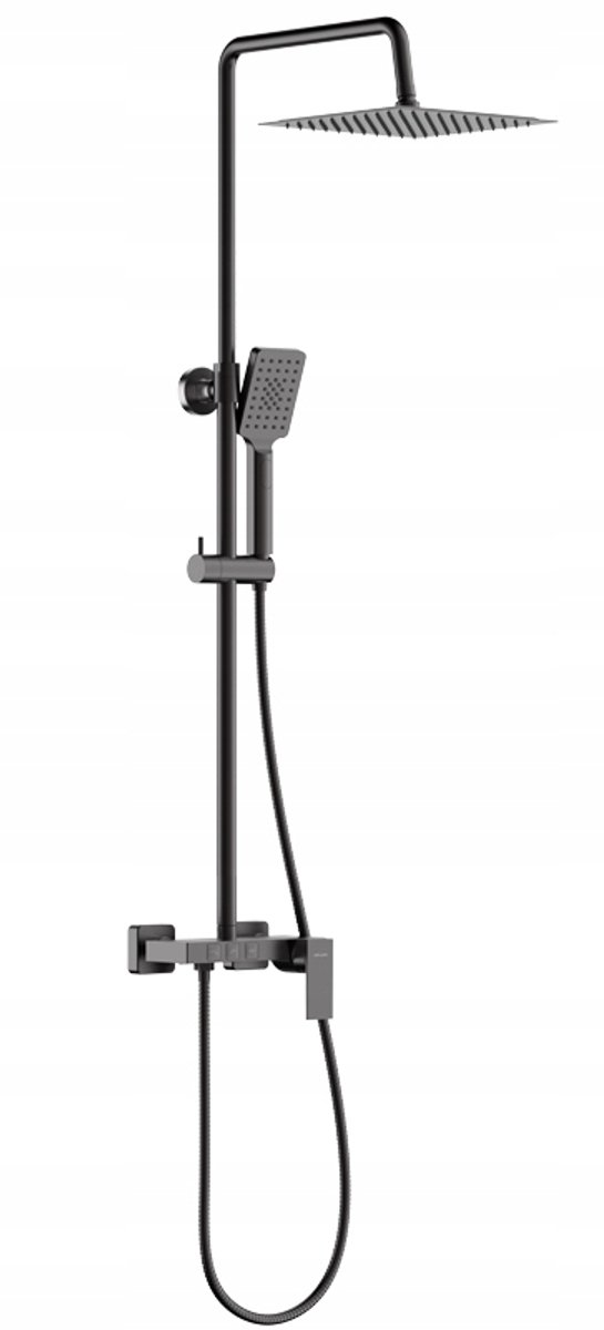 Valvex Doucheset met Kraan Ars Gun Metal - Wandmontage
