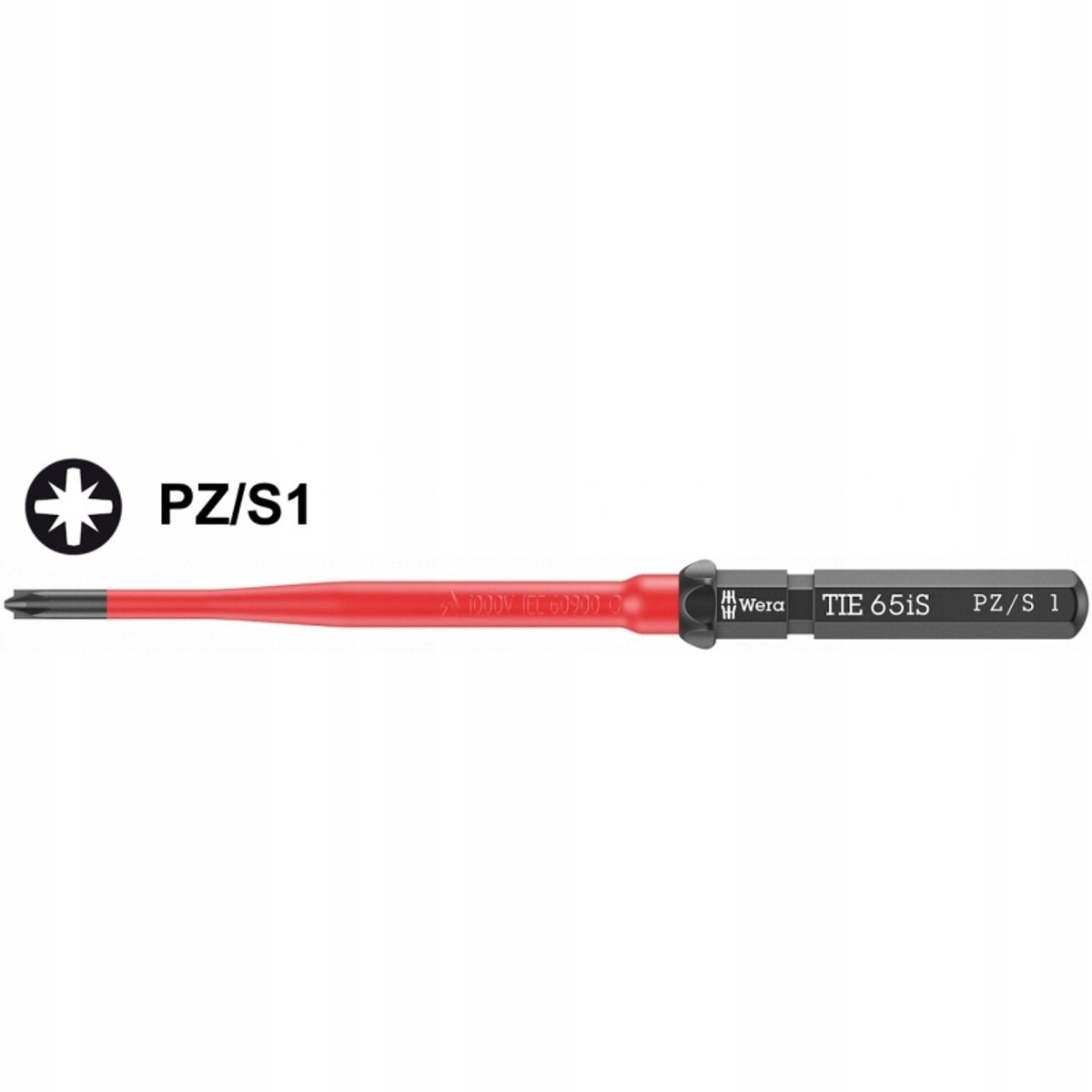 Wera VDE Pozidriv PZ/S1 verwisselbare bit 157 mm voor elektriciens