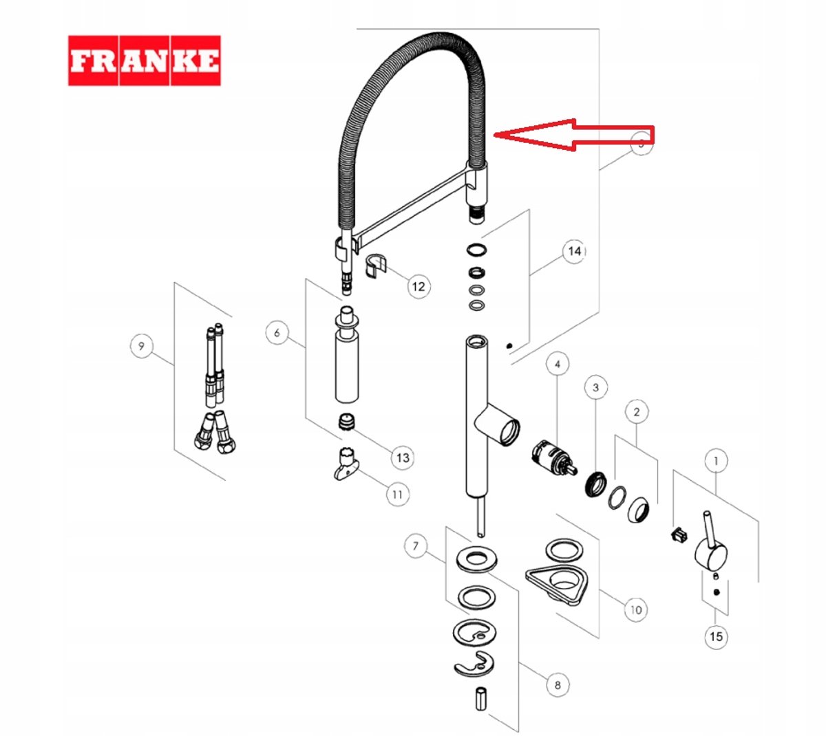 Franke Lounge Kraanarm Chroom 133.0197.946