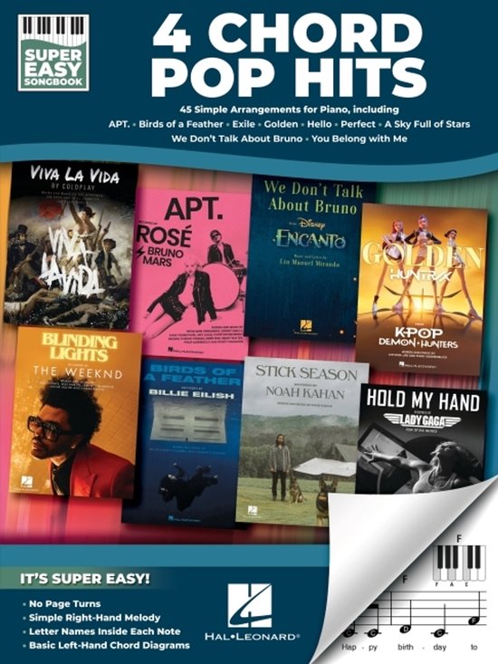 4 Chord Pop Hits - Super Easy Songbook - 45 Simple Arrangeme ... - cover