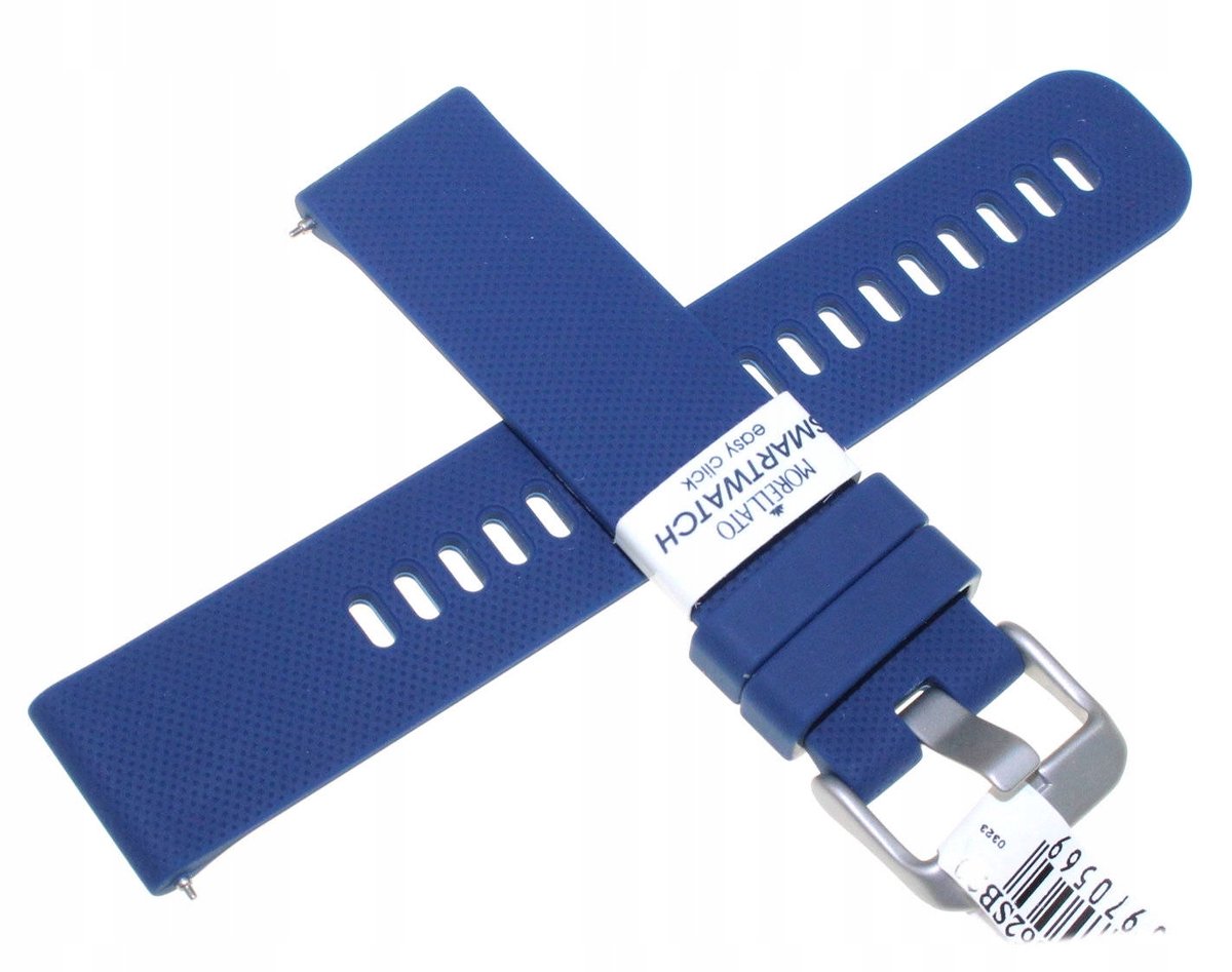 Morellato Blauw Siliconen Horlogeband 22mm Easy Click A01X565