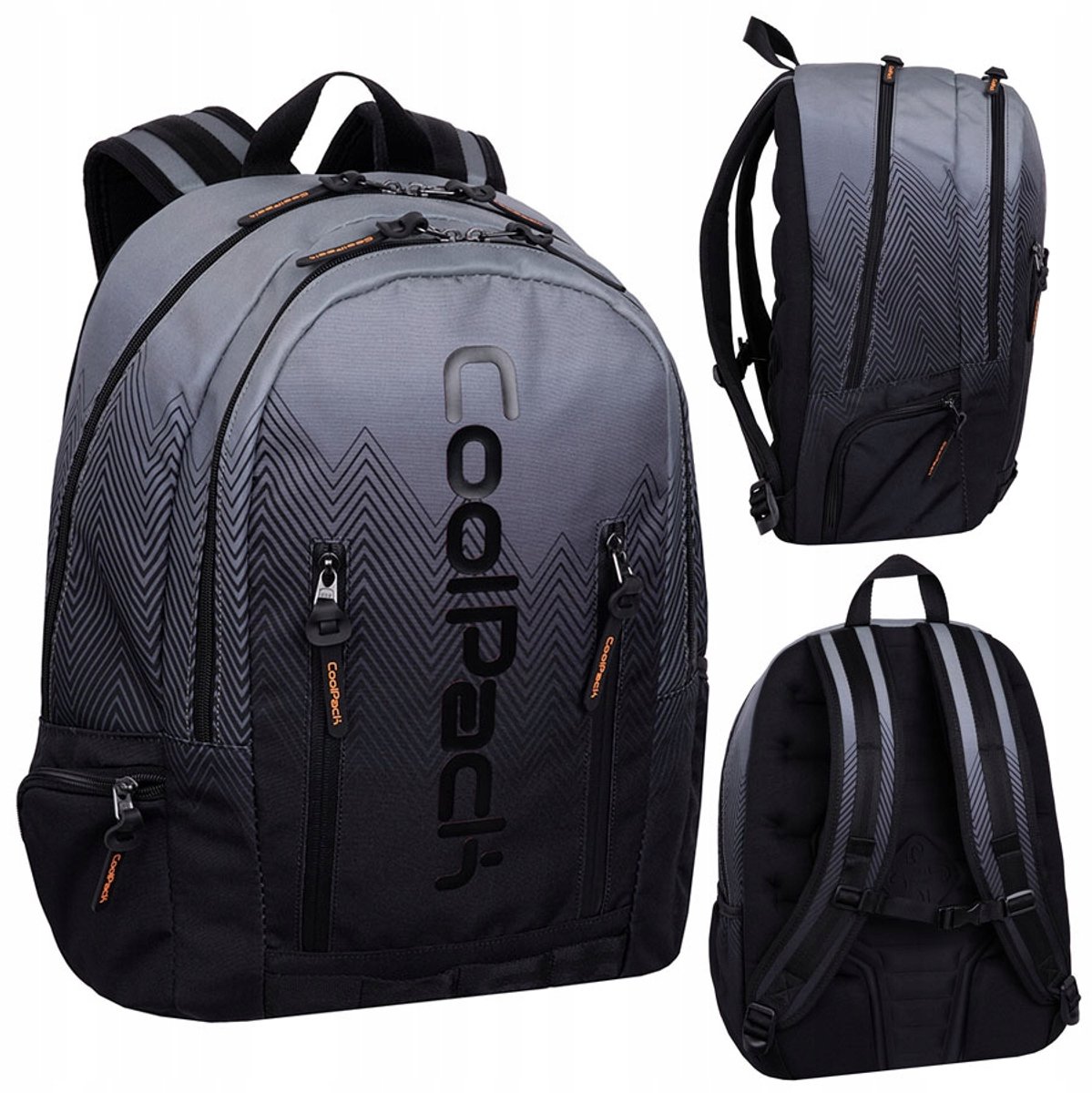 CoolPack Impact Rugzak Grijs - Schooltas met Laptopvak