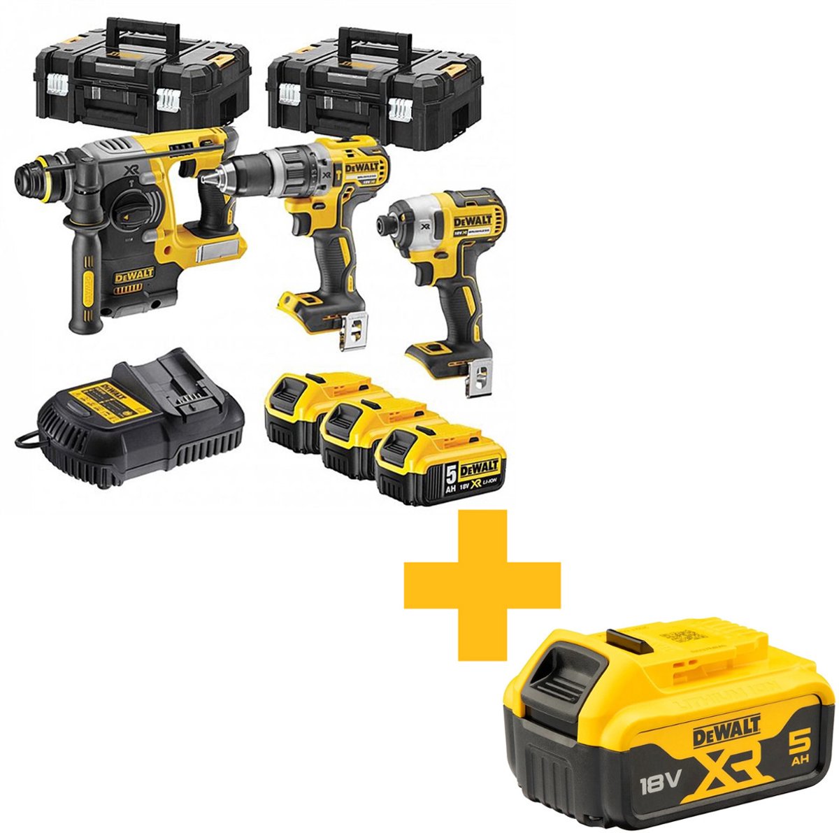 DeWalt Serie - Gereedschapscombiset 18V thumbnail 2