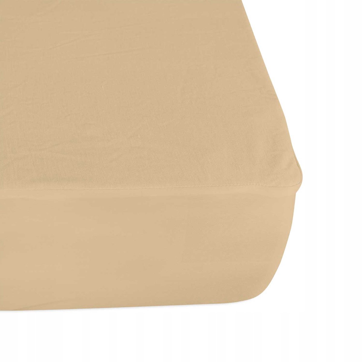 Jersey Hoeslaken met Elastiek 200x220 Beige - Ademend & Waterdicht