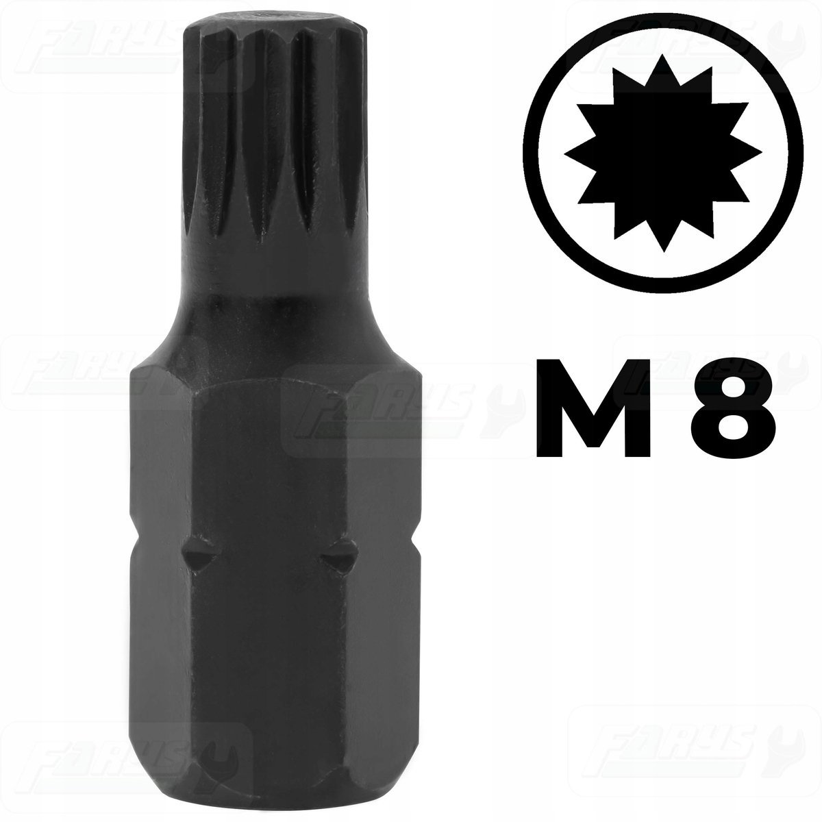Spline Bit M8 30mm S2 Staal - Duurzaam en Precisie